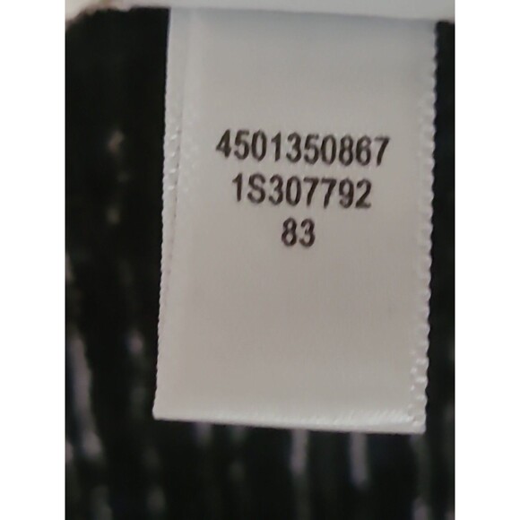 CHICO'S Cardigan Sweater Womens 2 (L) Duster Open Front Long Sleeve Blue Black - Picture 9 of 14